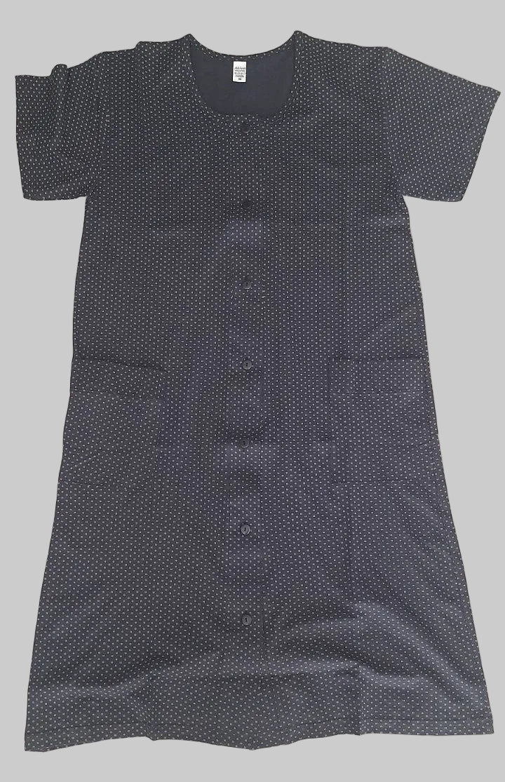 Mako cotton dress with print sleeve #330