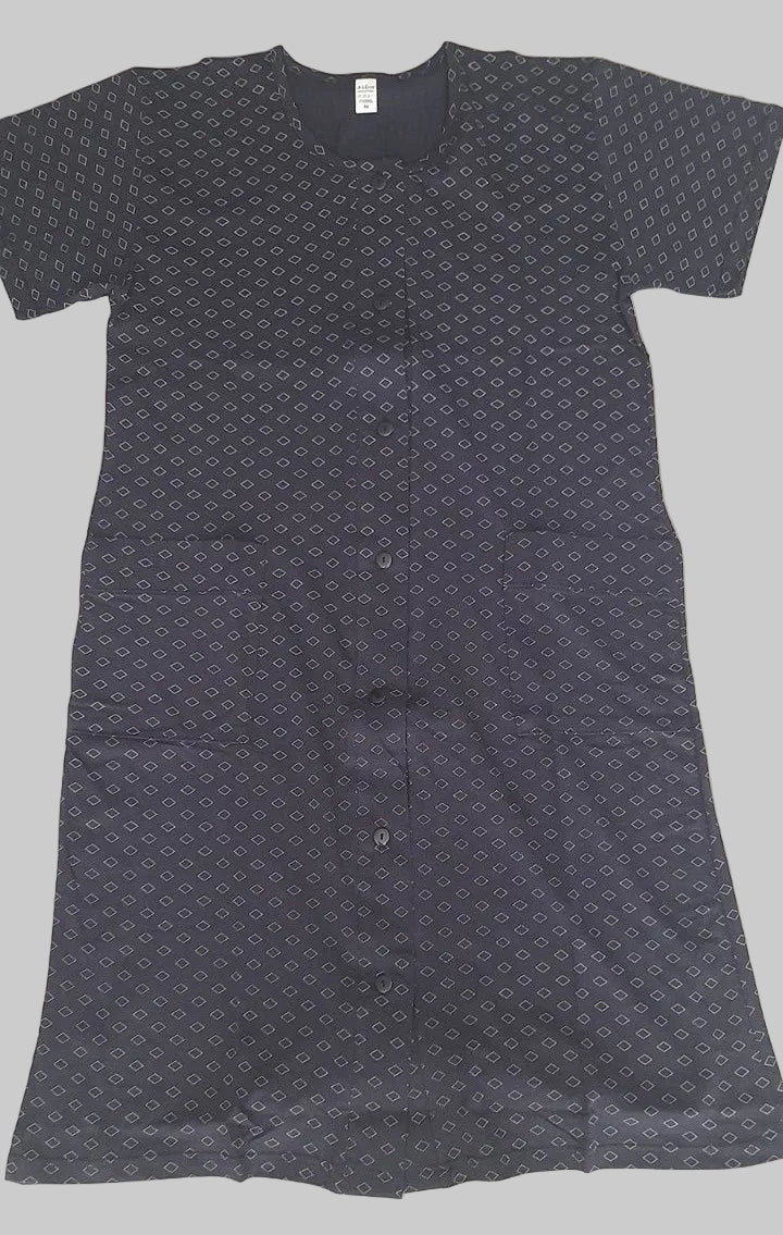 Mako cotton dress with print sleeve #330