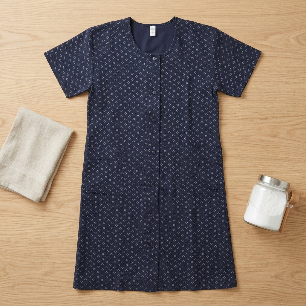 Mako cotton dress with print sleeve #330