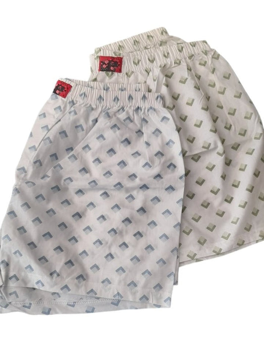 2-pack Boxer κλασικό βαμβακερό ποπλίνα σχέδιο τριγωνάκι #474