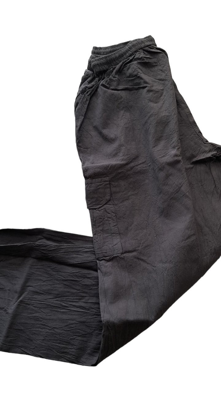 Plus sized Σαλβάρι μακρύ 100% βαμβακερό με ελαστική μέση #550
