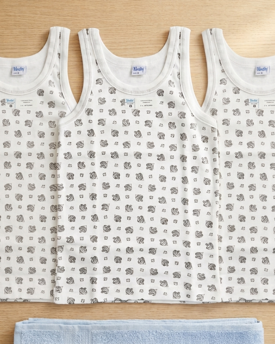 4-pack Σετ 4άδα Φανέλα για αγόρι χωρίς μανίκι βαμβακερή 100% #30616