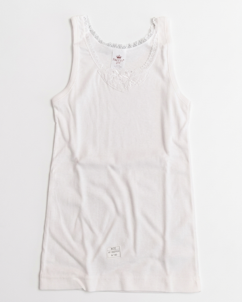 100% Cotton Girl's Sleeveless Patterned Tank Top #7201