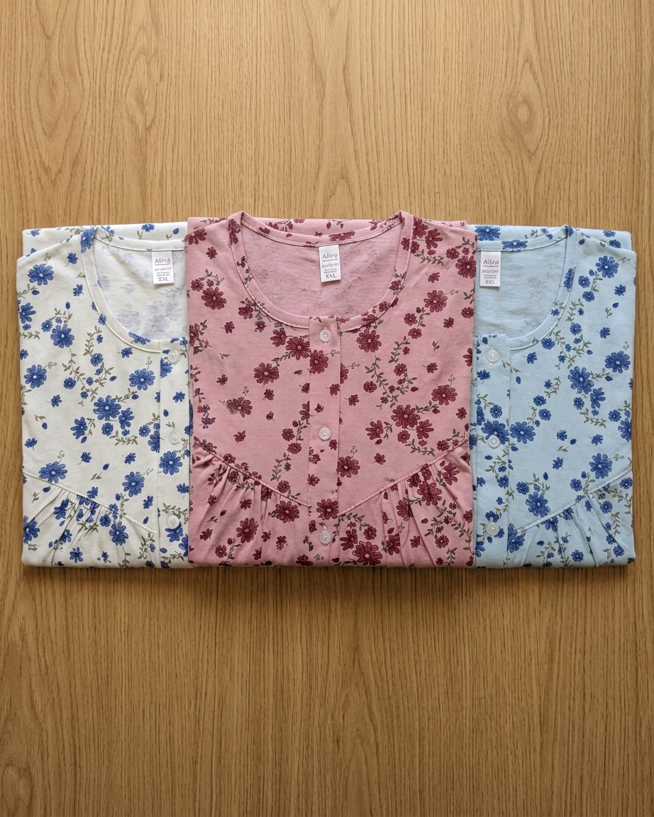 Νυχτικό γυναικείο βαμβακερό σε κλασική γραμμή #720
