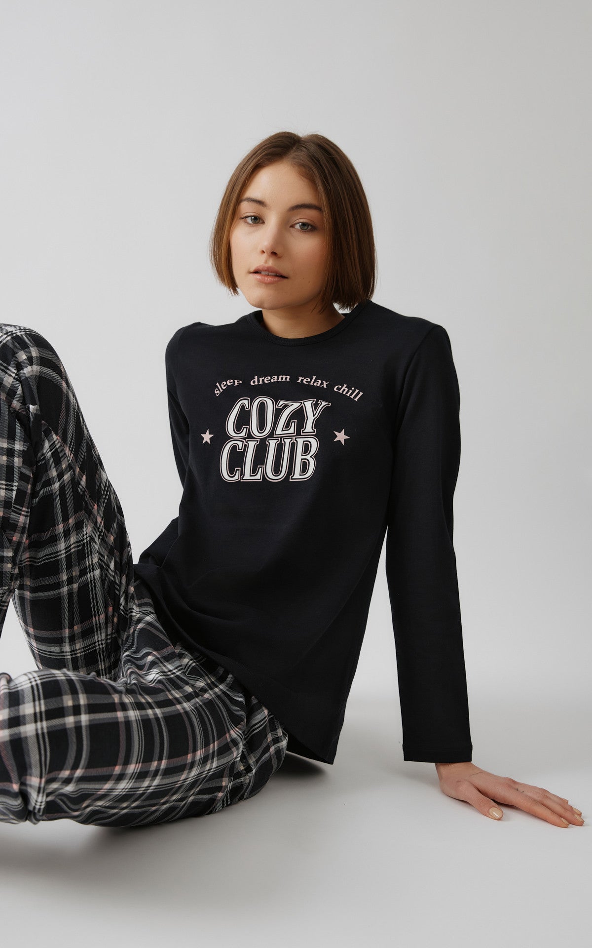 Minerva γυναικεία πιτζάμα βαμβάκι 100% Cosy Club #52601