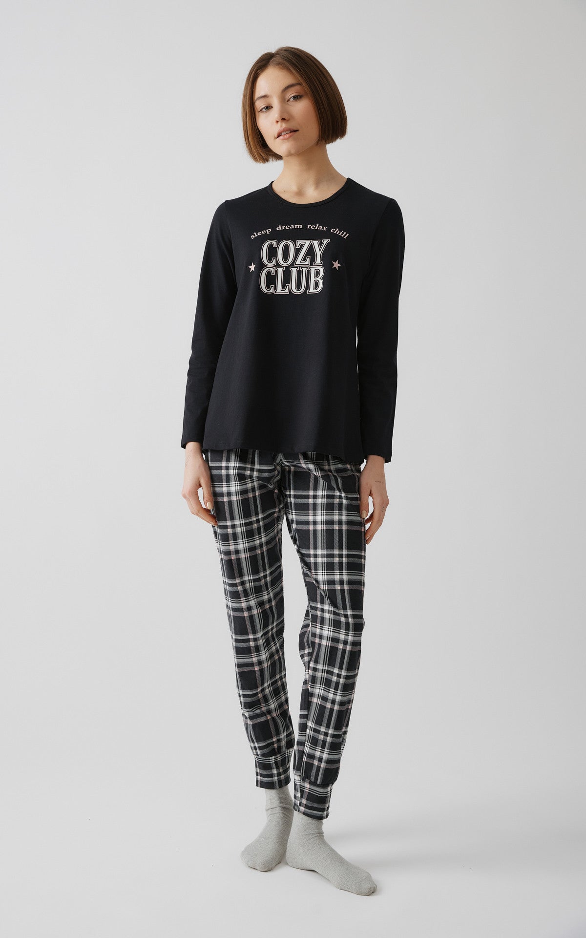 Minerva γυναικεία πιτζάμα βαμβάκι 100% Cosy Club #52601