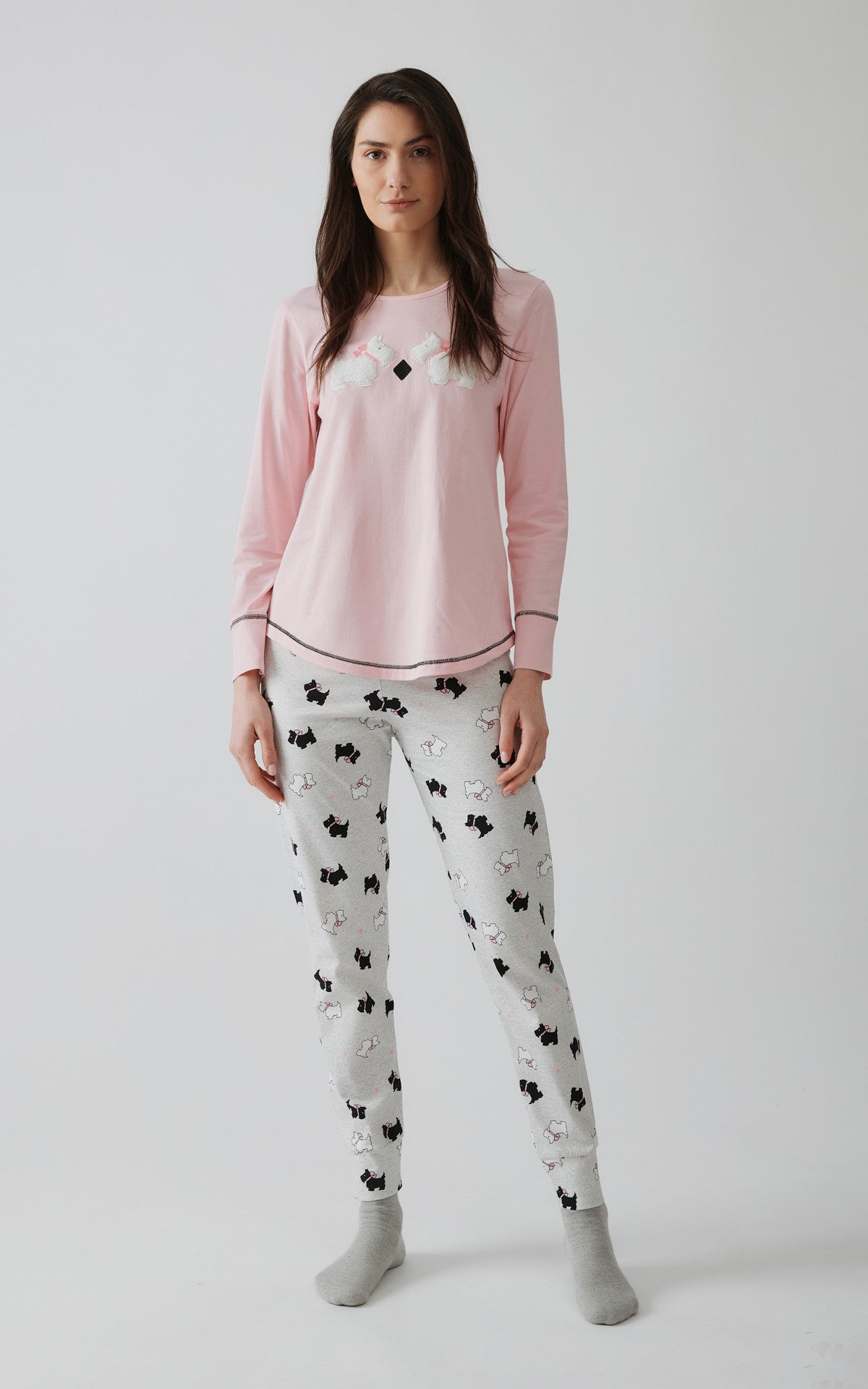 Minerva γυναικεία πιτζάμα βαμβάκι 100% Terrier #52605