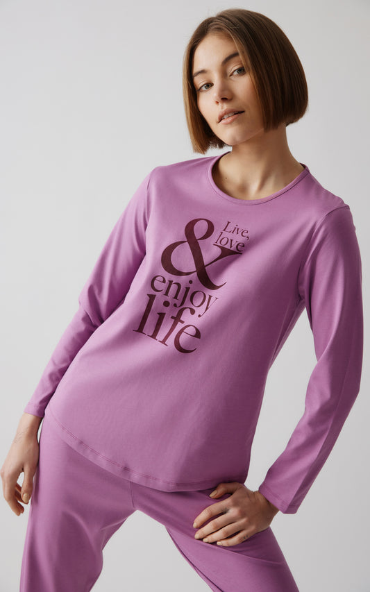 Minerva γυναικεία πιτζάμα βαμβάκι 100% Enjoy Life #52636