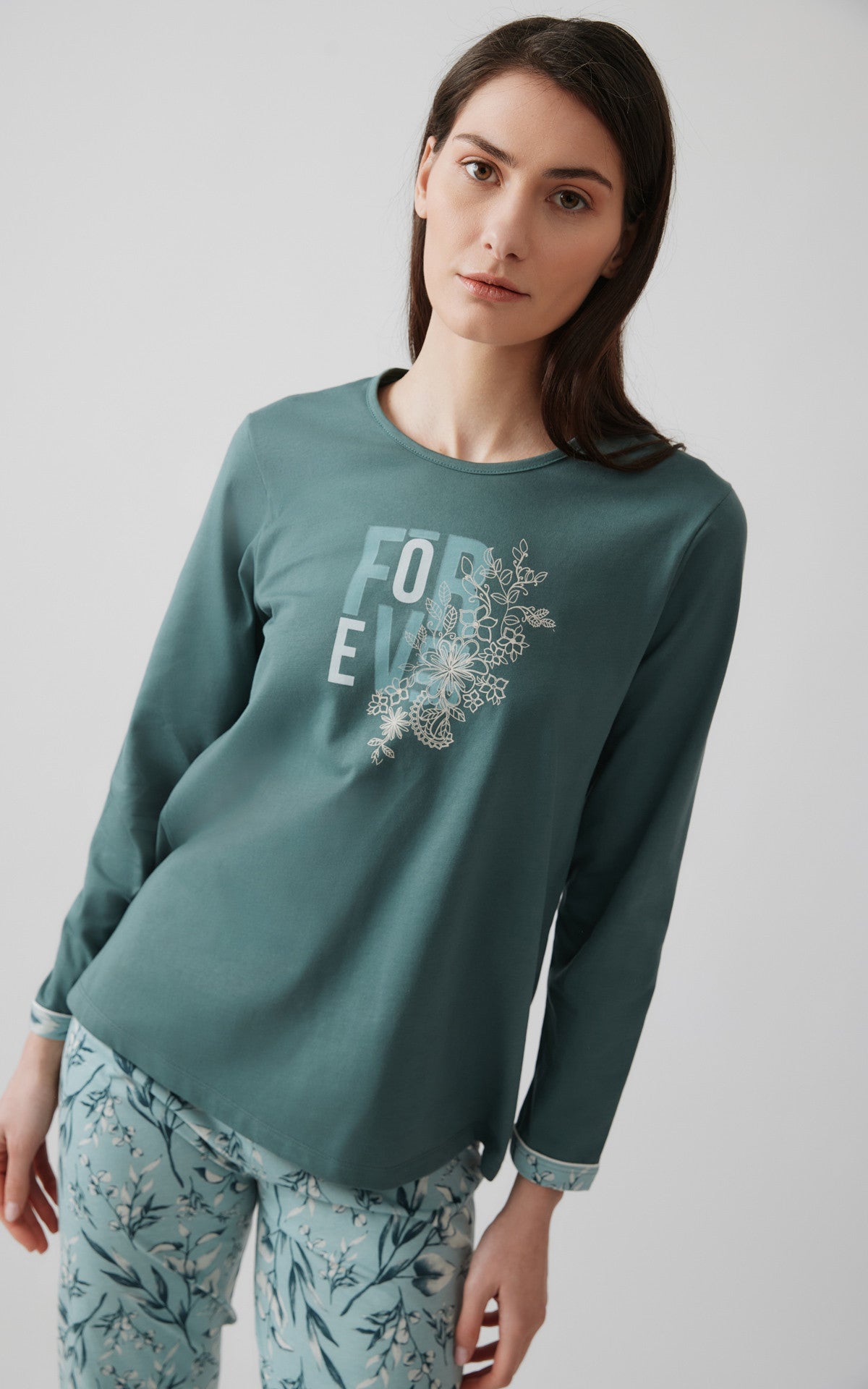 Minerva γυναικεία πιτζάμα βαμβάκι 100% Naturally #52639