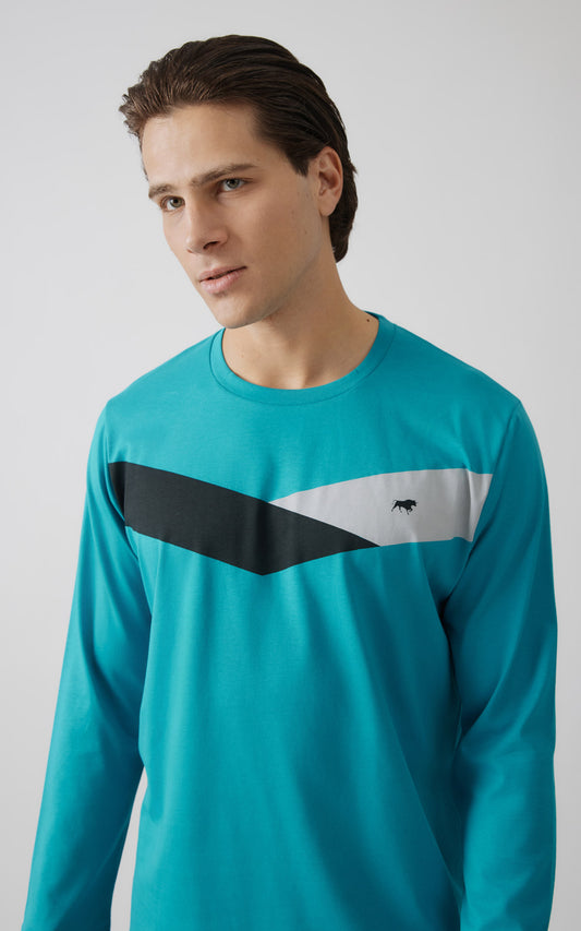 Minerva ανδρική χειμερινή πυζάμα από 100% βαμβάκι Bull #71271