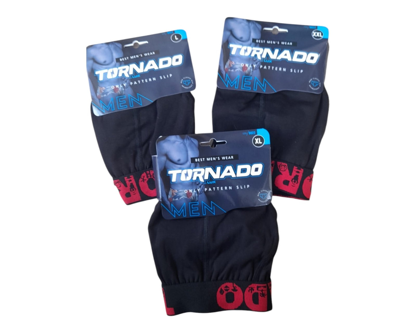 3-pack Μοντέρνο ανδρικό Σλιπ με εξωτερικό λάστιχο tornado #9022