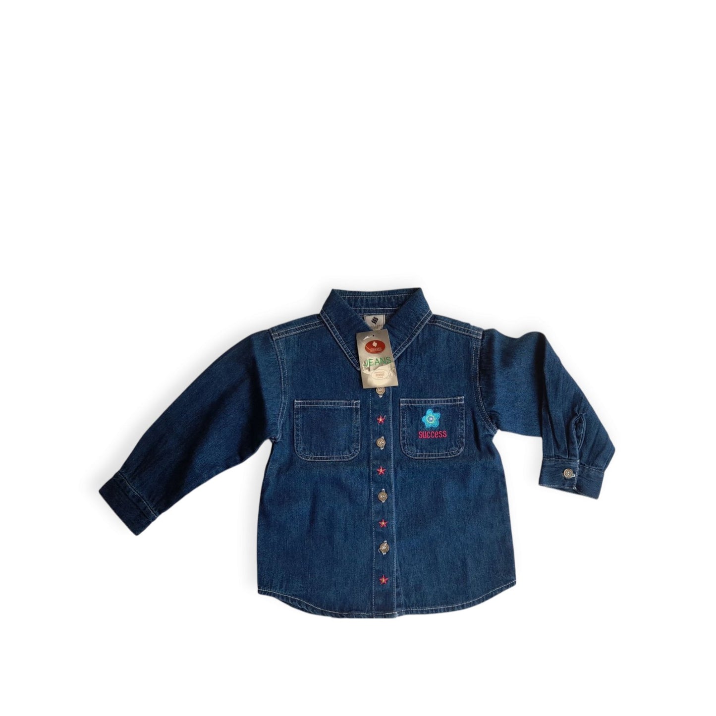 Jeens πουκάμισο για κορίτσι 100% βαμβ denim #success