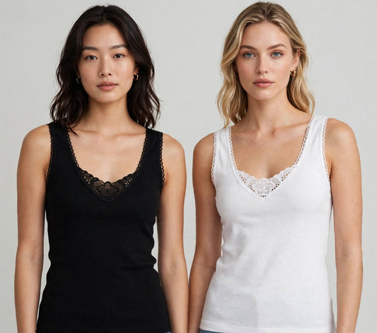 Package of 3 pcs. Women's sleeveless tank top with motif 520104