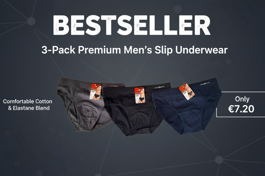 Promotional banner for 3-pack men's slip underwear