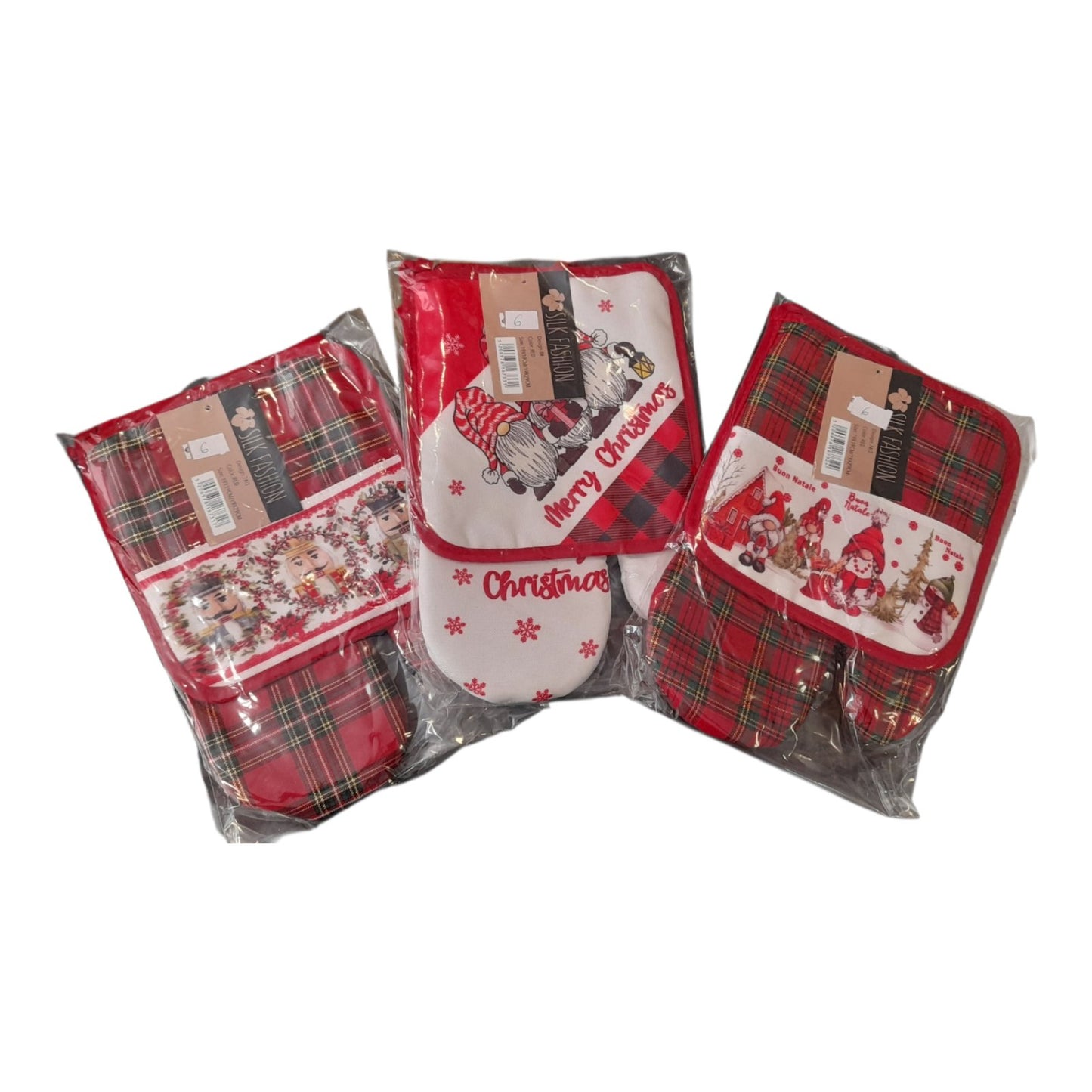 Christmas Σετ πιάστρα γάντι για την κουζίνα αντιθερμικά #0210