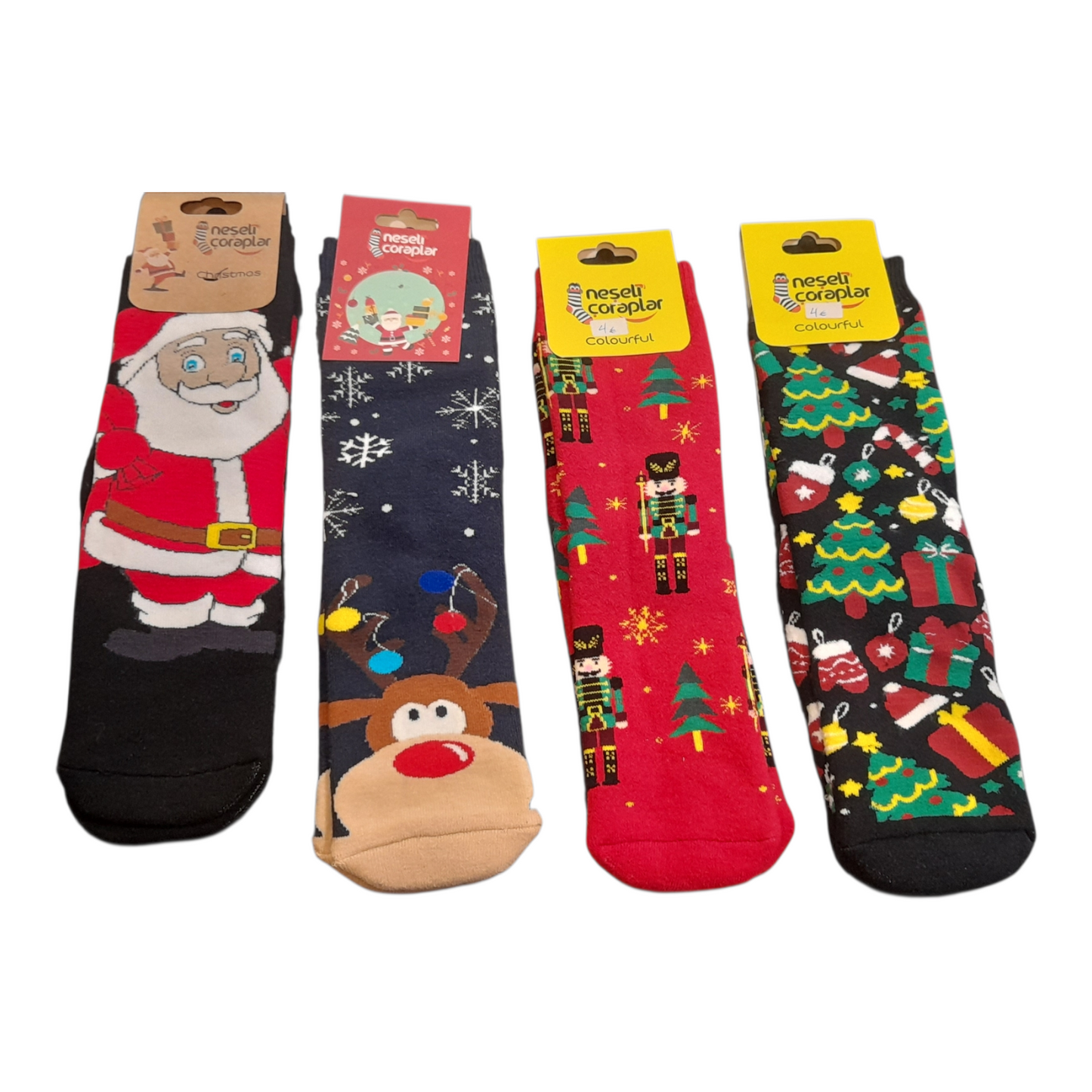 Χριστουγεννιάτικη κάλτσα one-size πετσετέ #3744