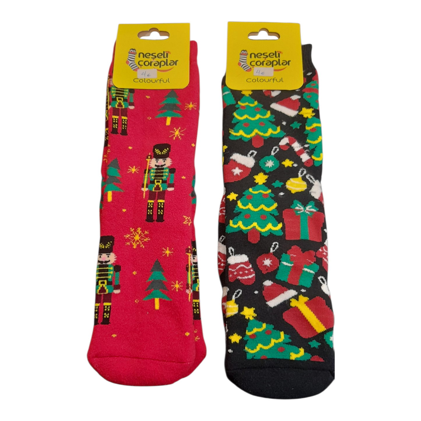 Χριστουγεννιάτικη κάλτσα one-size πετσετέ #3744