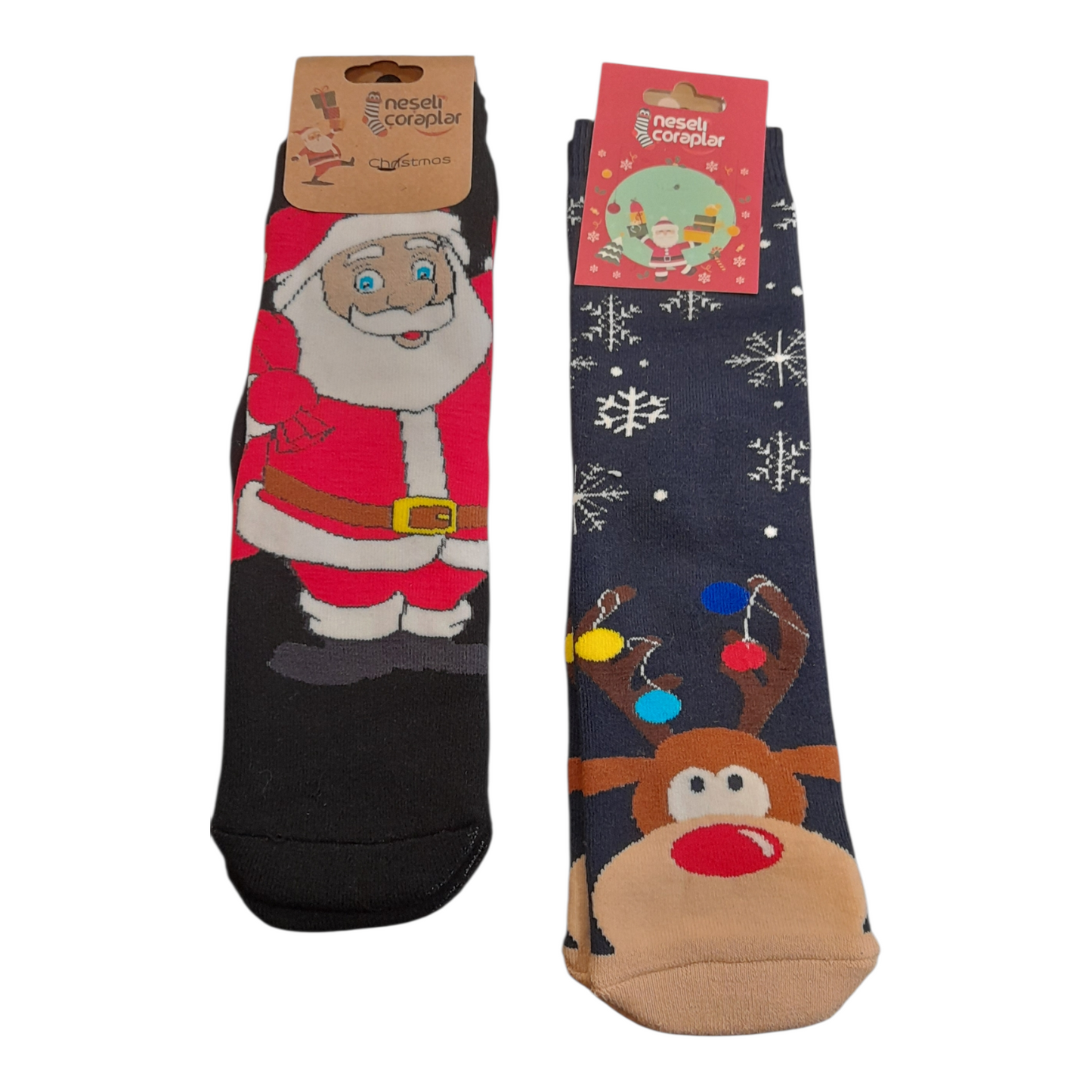 Χριστουγεννιάτικη κάλτσα one-size πετσετέ #3744