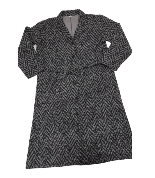 Κλασικό φόρεμα ακρυλικό με σχέδιο για μεγαλύτερες κυρίες #10310