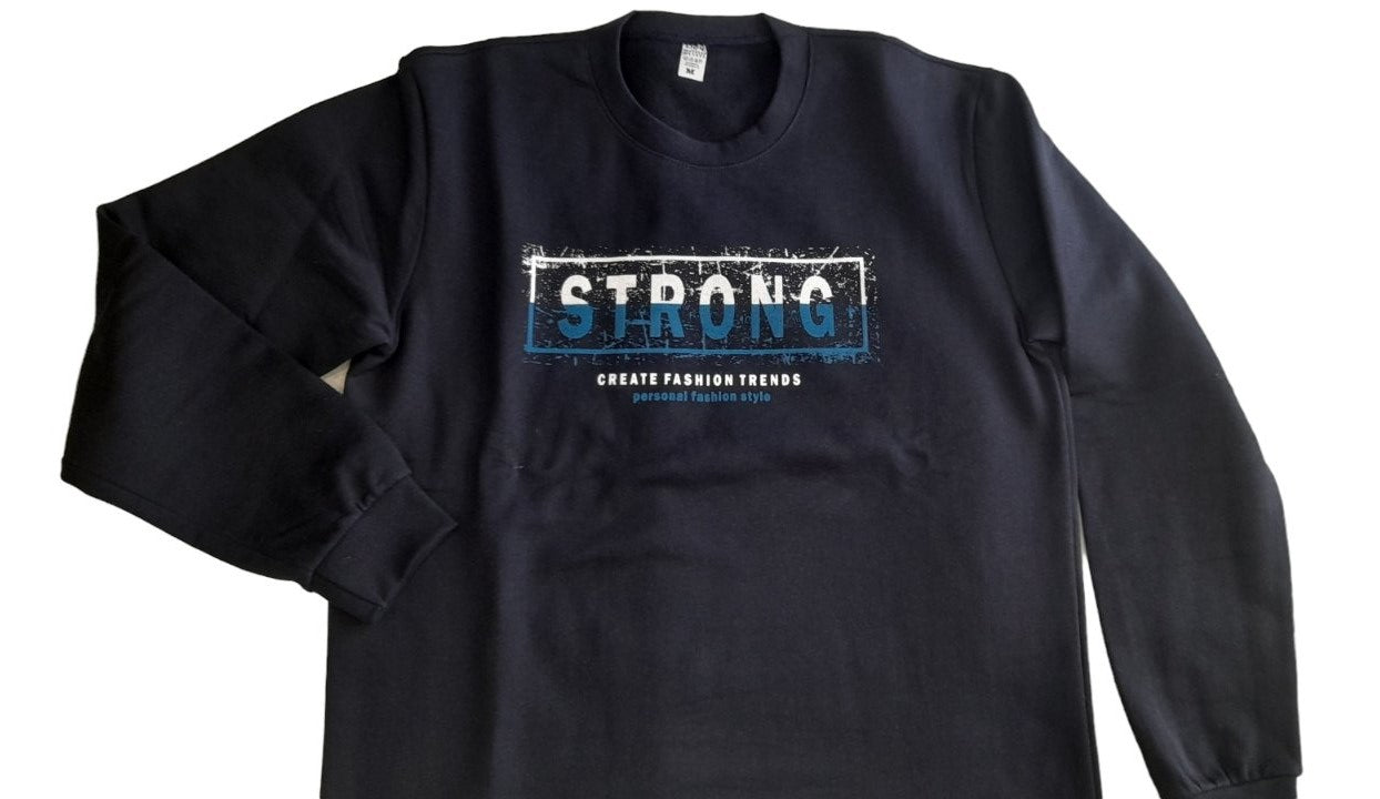 Βαμβακερή φούτερ μπλούζα strong #175