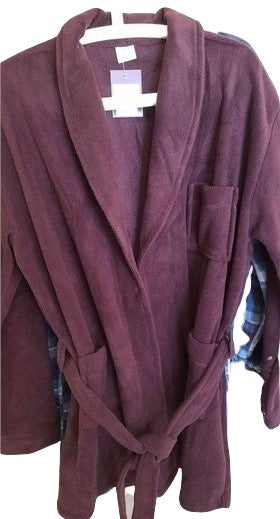 Ρόμπα ανδρική φλυς fleece μονόχρωμη δετή #6201