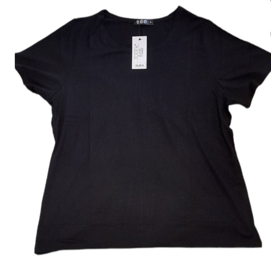 Κλασική γυναικεία μονόχρωμη μπλούζα με κοντό μανίκι #0290