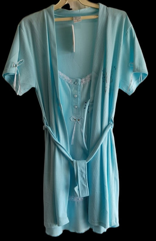 Set with robe and nightgown Cotton #4334