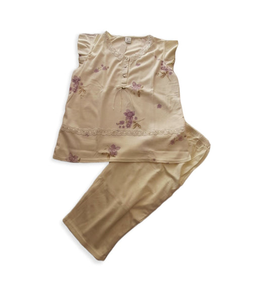 Γυναικεία πιτζάμα σε υπέρ-μέγεθος Ζαπονέ & κάπρι παντελόνι #43541