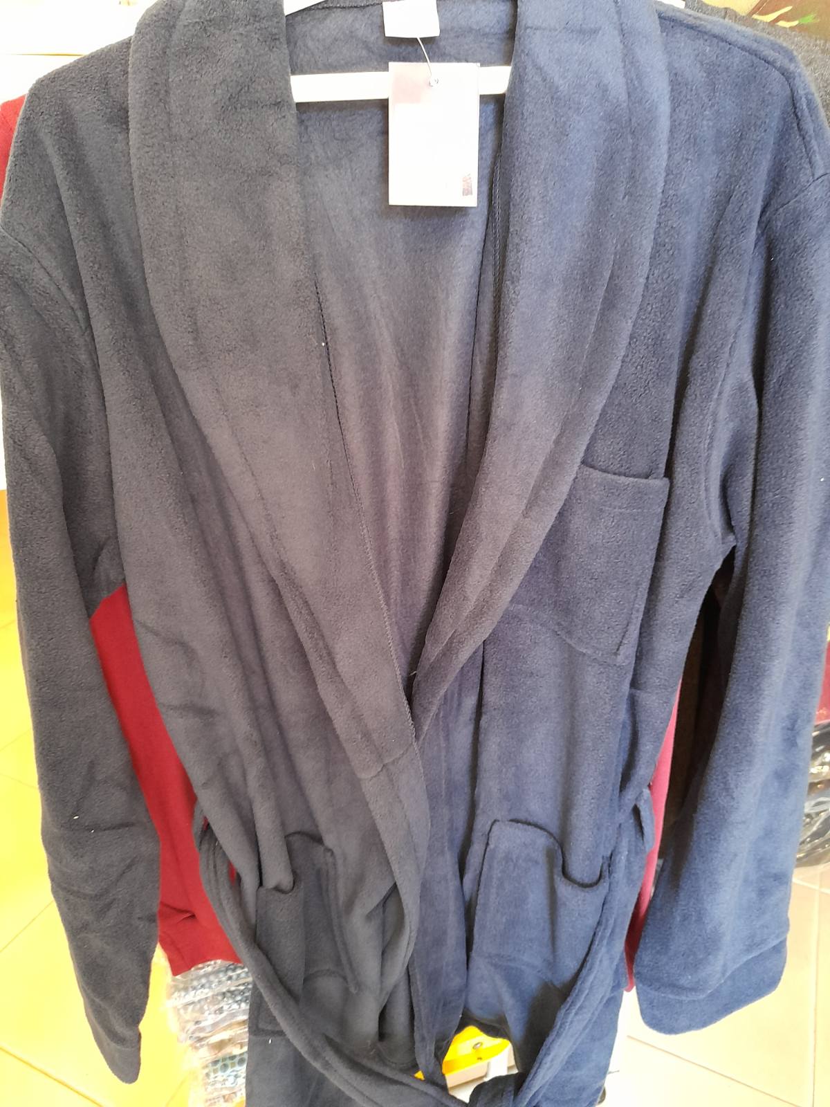Ρόμπα ανδρική φλυς fleece μονόχρωμη δετή #6201
