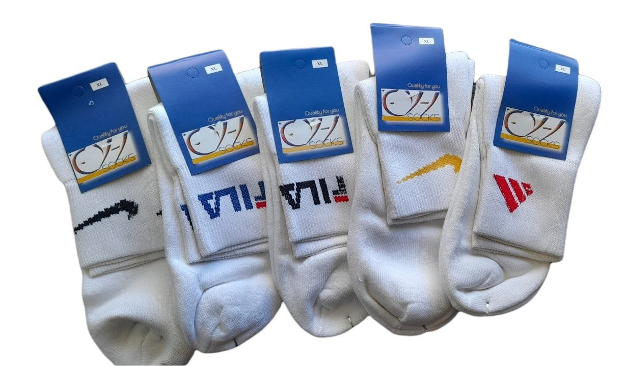 4-pack Βαμβακερή πετσετέ αθλητική ημίκοντη κάλτσα #52011