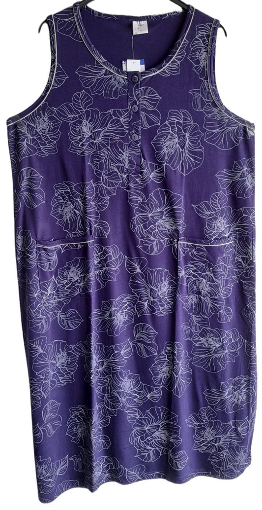 Μακό Φόρεμα 100% βαμβακερό αμάνικο #9155