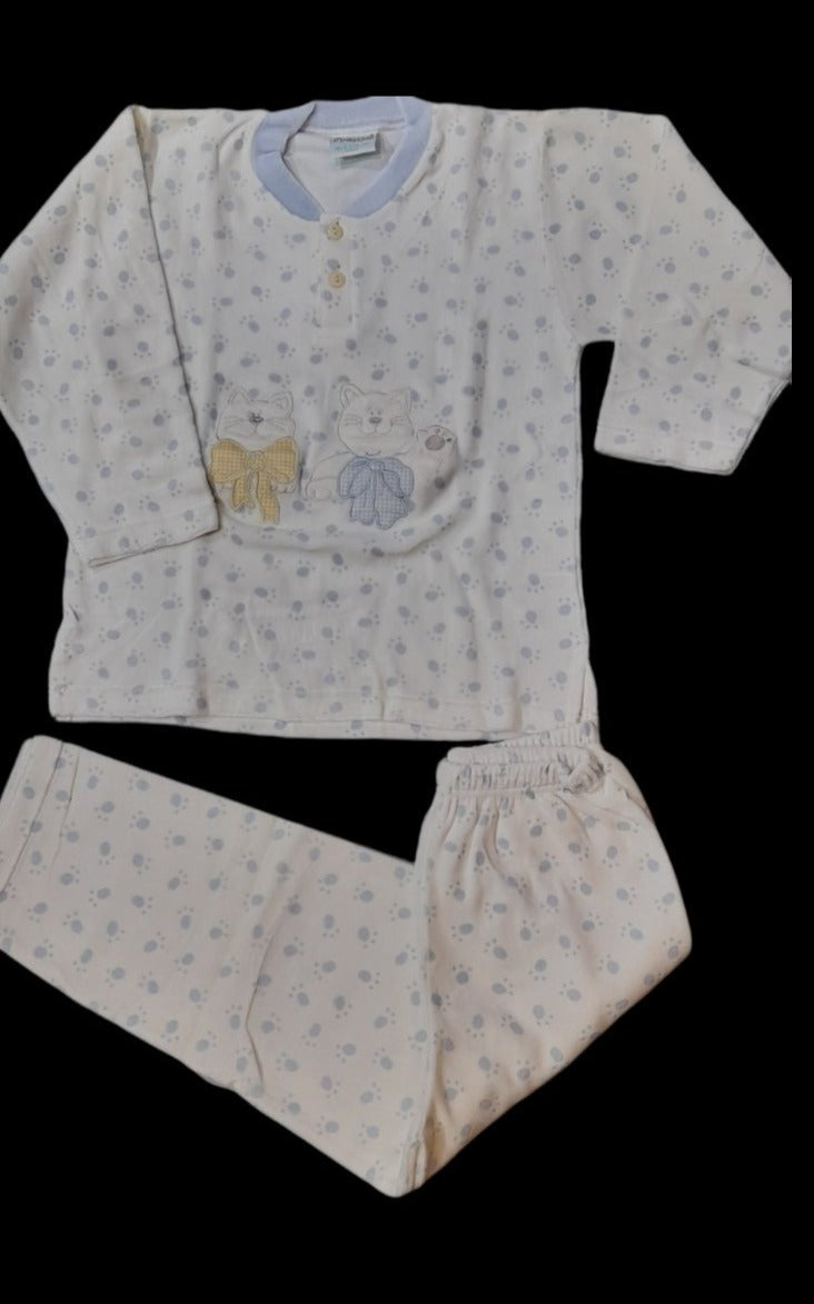 Βελούδο βαμβακερό unisex πιτζαμάκι #9480
